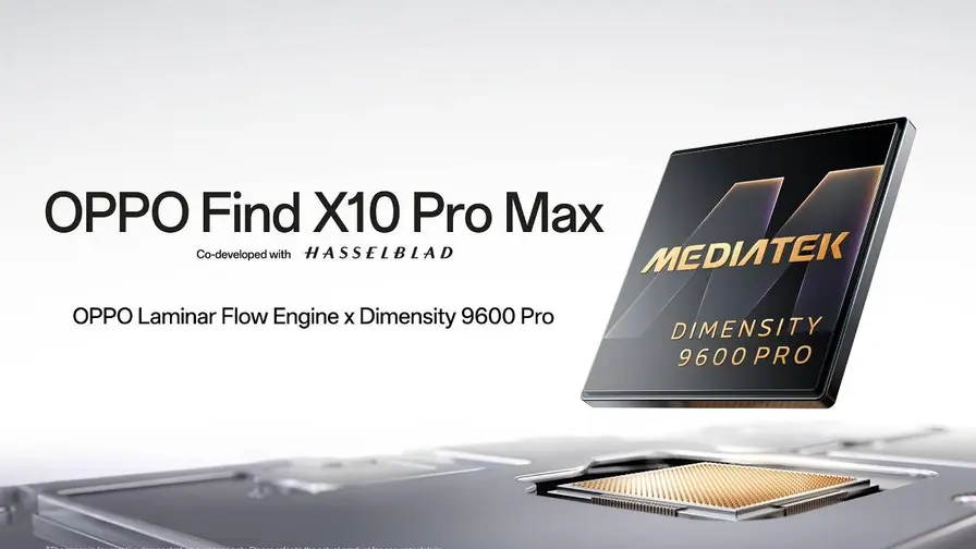 Oppo Find X10 Pro Max med MediaTeks Dimensity 9600 Pro